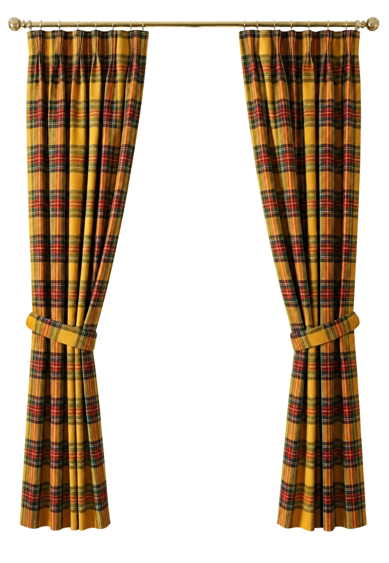 Pencil Pleat Tartan Curtains