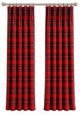 Pinch Pleat Tartan Curtains