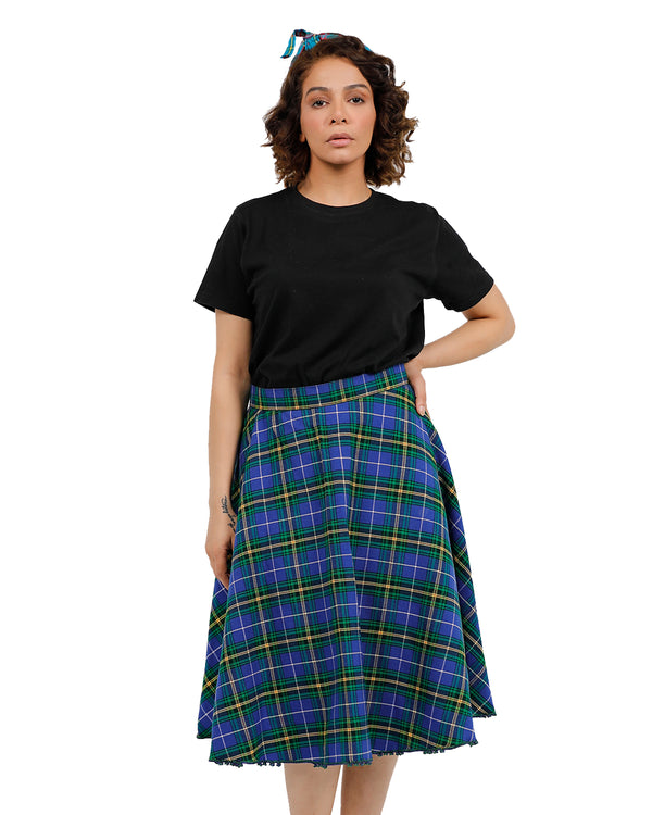 Plaid A-Line Skirt