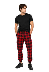 Plaid Cargo Jogger Pants