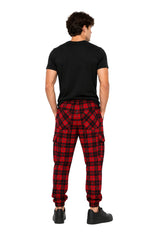 Plaid Cargo Jogger Pants