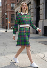 Plaid Cropped & Skirt Set