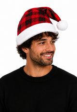 Plaid Santa Hat