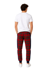 Plaid Side-Stripe Joggers Pants