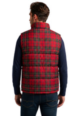 Gordon Plaid Sleeveless Puffer Jacket