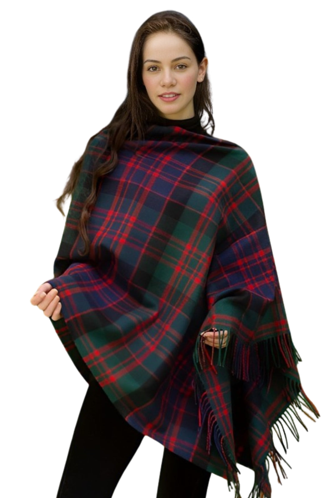 Women's Tartan Poncho