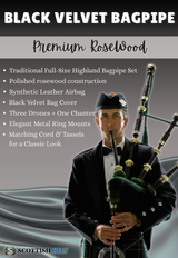 Premium Bag Pipe Music Rosewood - Velvet