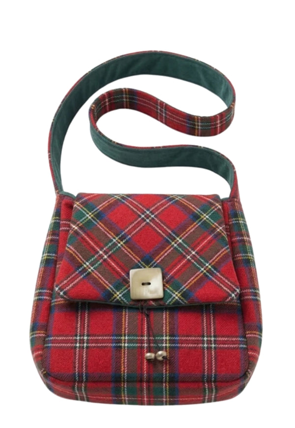 Royal Stewart Multi Pockets Tartan Shoulder Bag