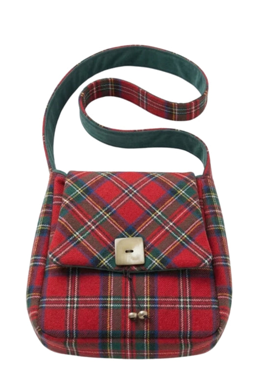 Wallace Multi Pockets Tartan Shoulder Bag