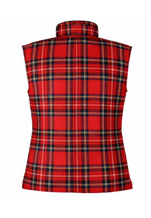 Women's Tartan Zip-Up Gilet