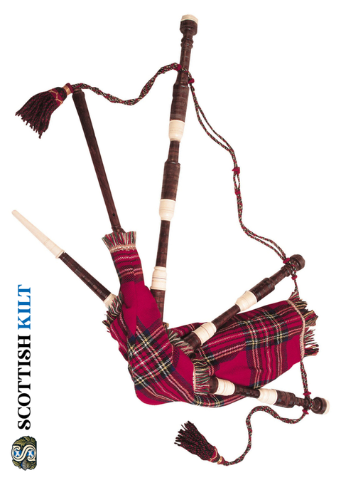 Buchanan Rosewood Bagpipe Professional Set - Fully Functional