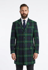 Men's Mid-Thigh Length Tartan Jacket