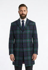 Men's Long Plaid Jacket