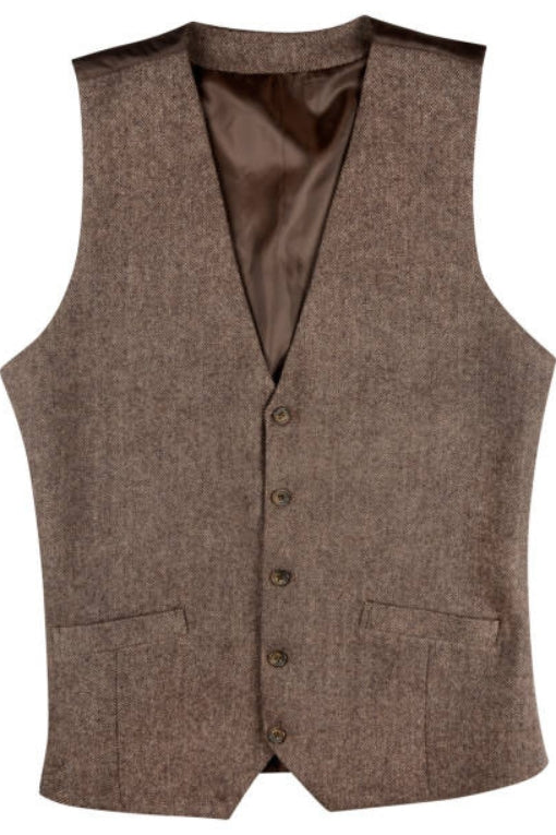 mens brown waistcoat