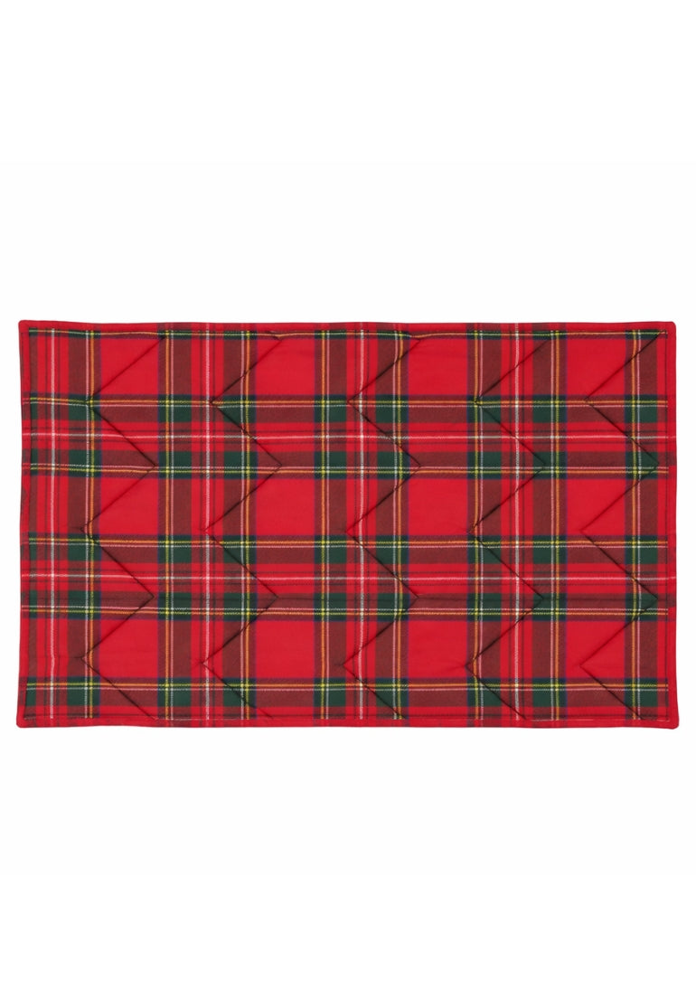 Quilted Plaid Dog Rug