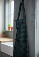 Tartan Apron with Large Front Pocket