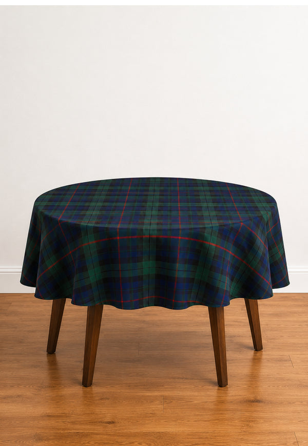 Round Tartan Tablecloth