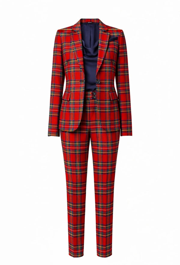 Royal Stewart 2-Piece Womens Plaid Suit