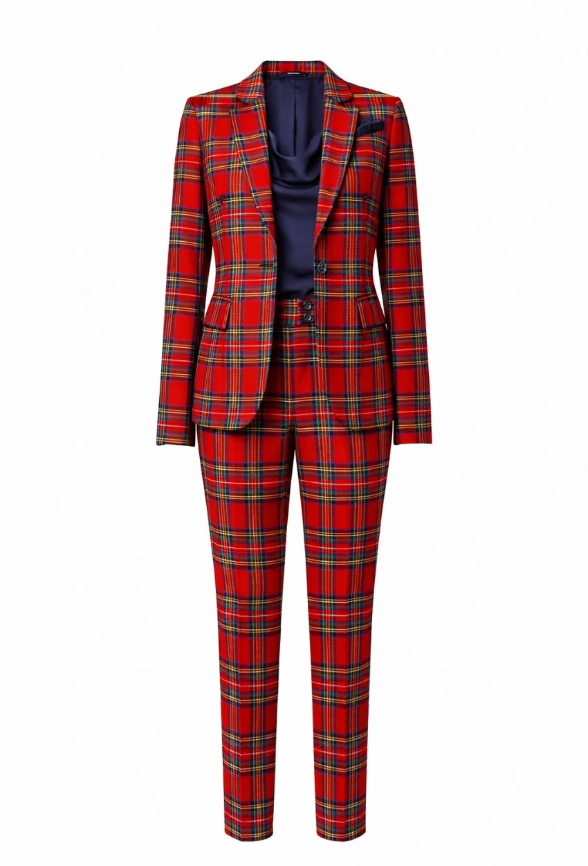 Royal Stewart 2-Piece Womens Plaid Suit