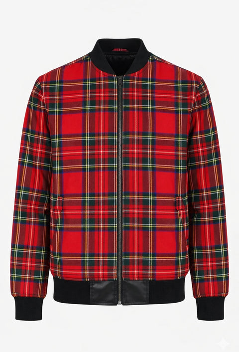Royal Stewart Plaid Bomber Jacket