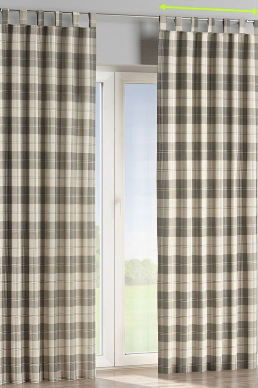 Tab Top Tartan Curtains