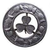 Shamrock Silver Plaid Brooch