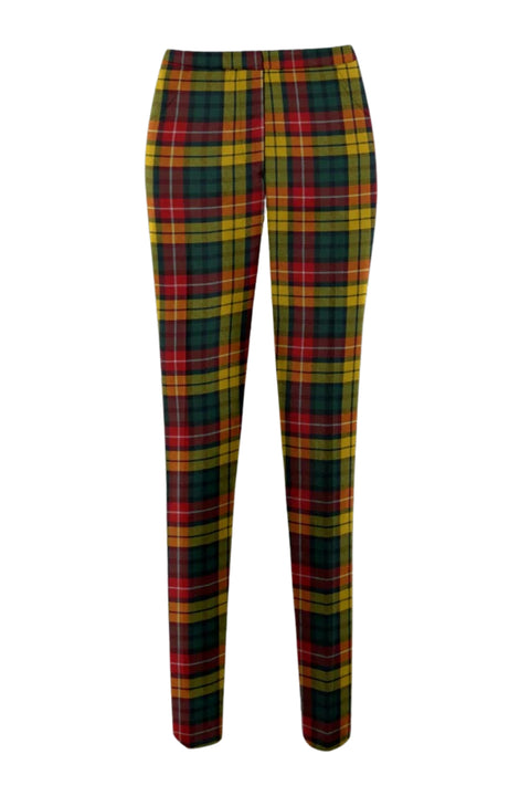 Buchanan Women's Slim Cut Tartan Trousers