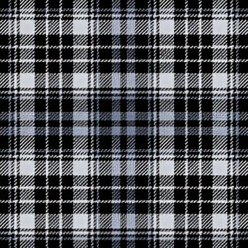 Stewart Royal Black & White & Grey Tartan