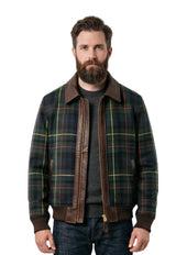 Stirling Leather-Trim Bomber Jacket