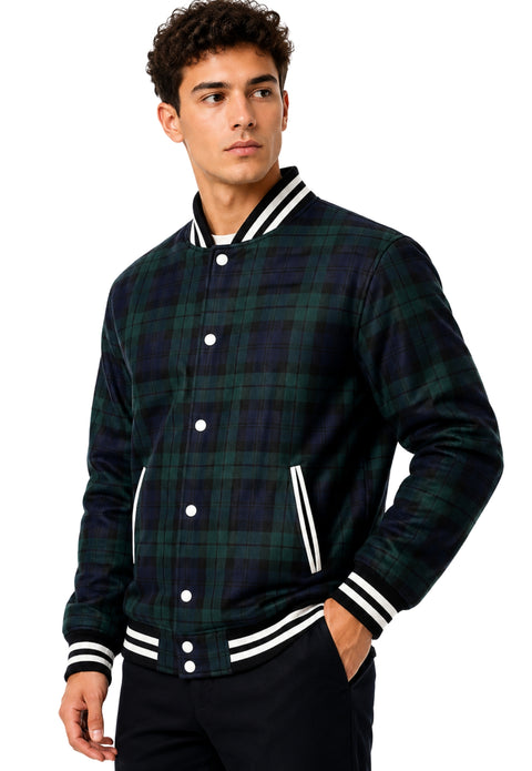 Fraser Tartan Baseball Jacket