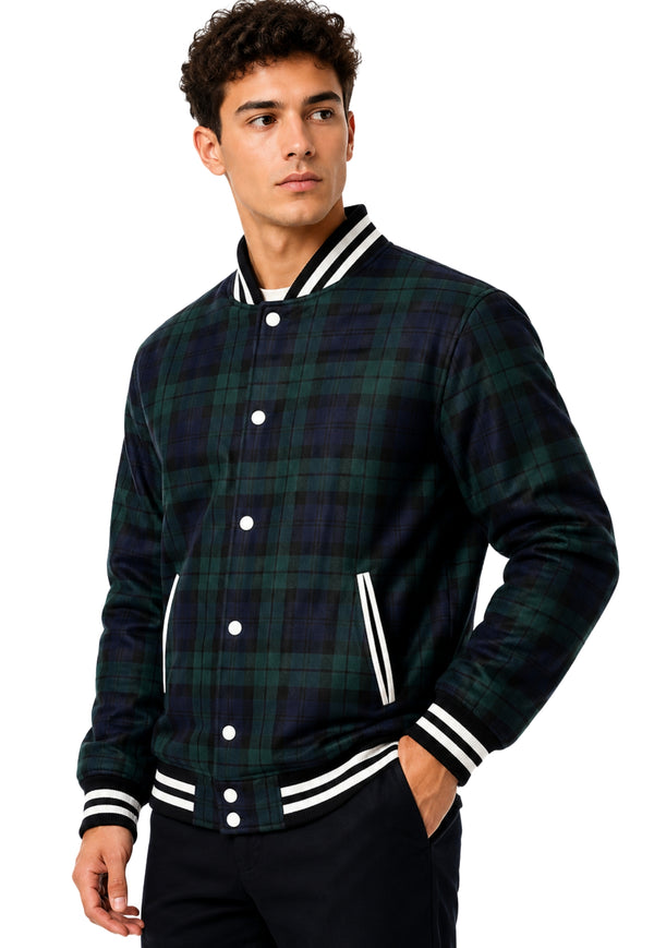 Fraser Tartan Baseball Jacket