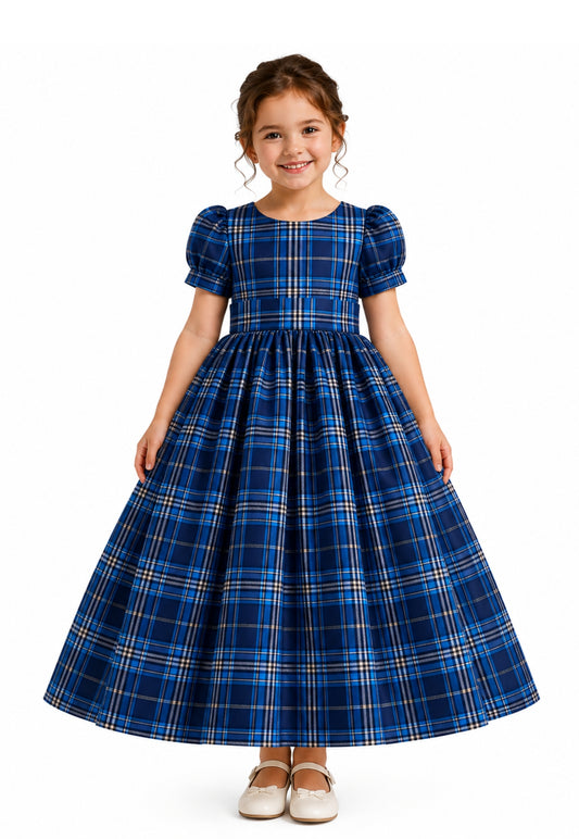 Tartan Bodice & Tulle Flower Girl Dress