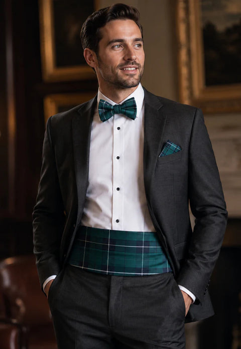 Wallace Tartan Cummerbund & Bow Tie Set