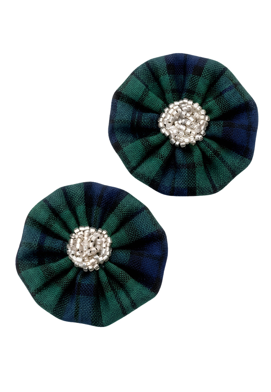 Gordon Tartan Hairbrooch Clip (Set of two)