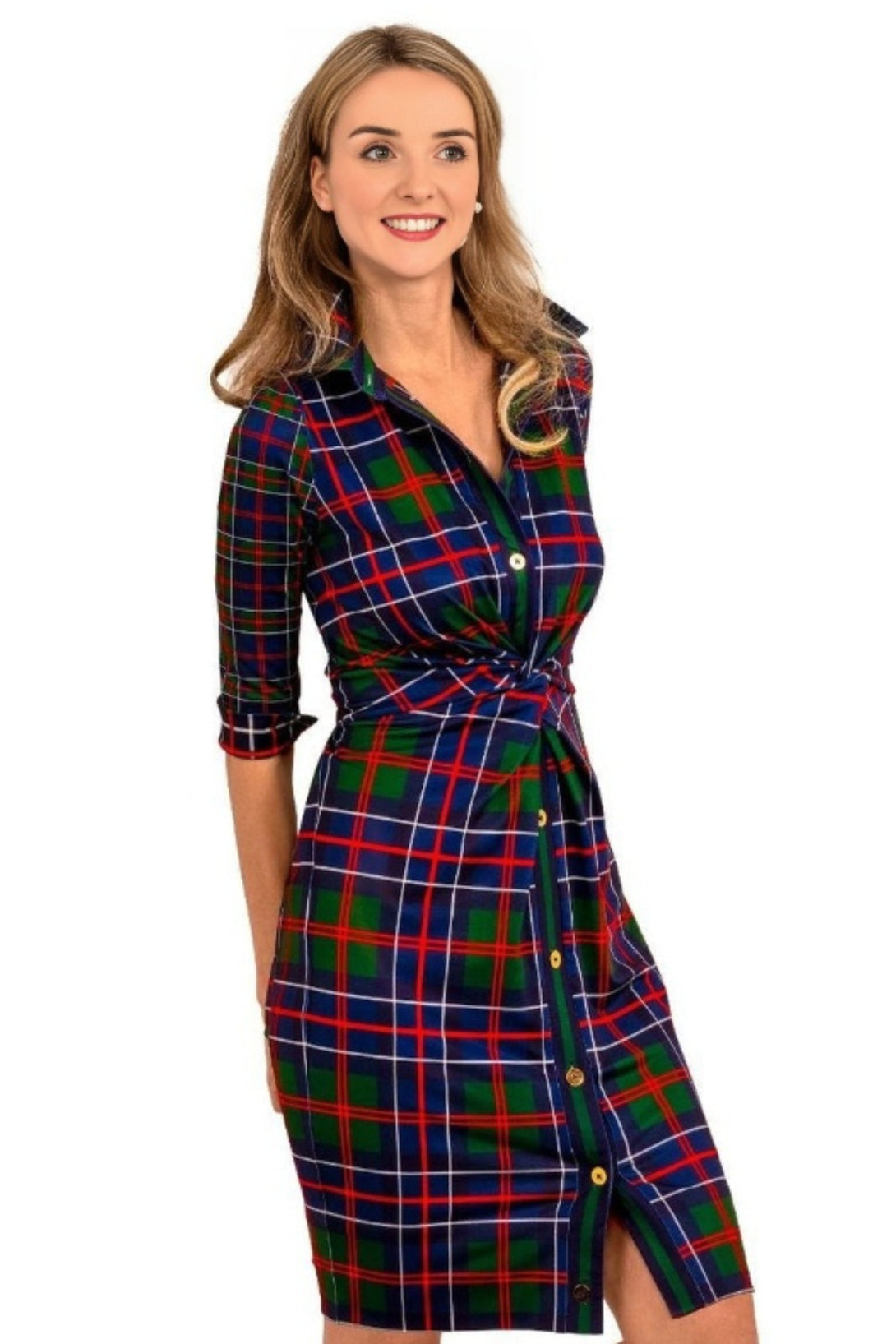 Plaid Scott Twist & Shout Dress