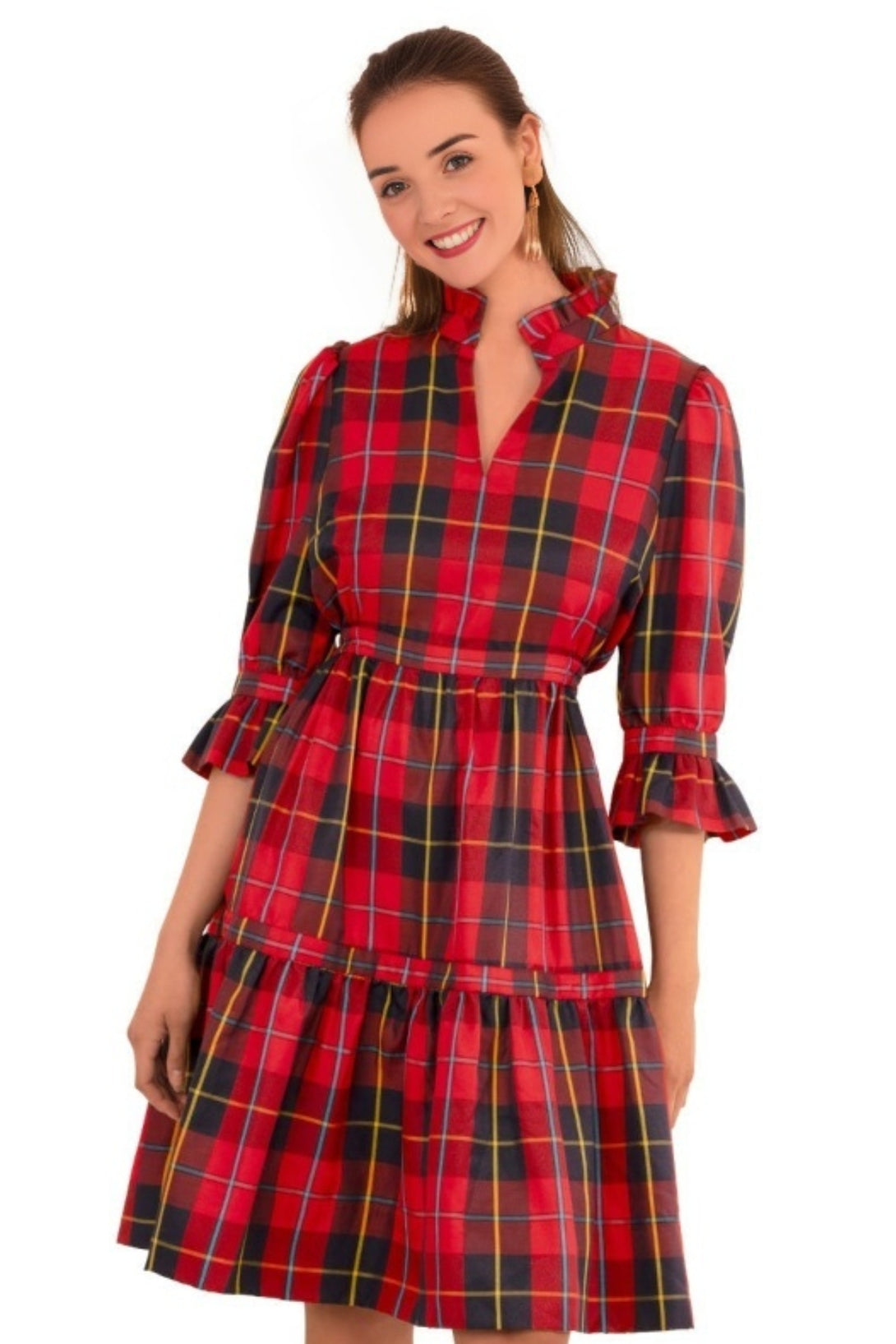 Tartan Teardrop Dress - Front view