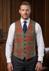 Tartan Waistcoat with Straight Cut Bottom
