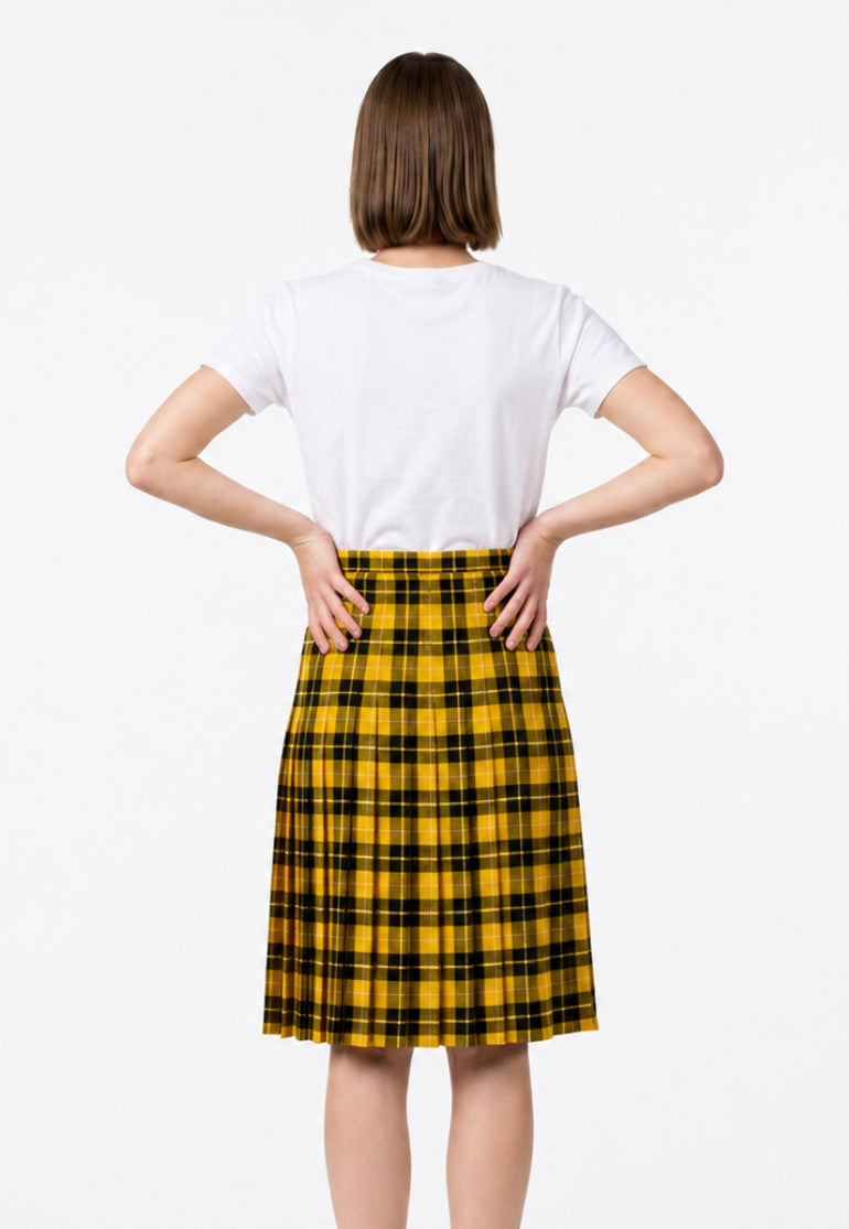 Tartan Full Pleat Skirt - Back View
