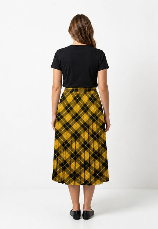 Tartan Precision Pleated Skirt