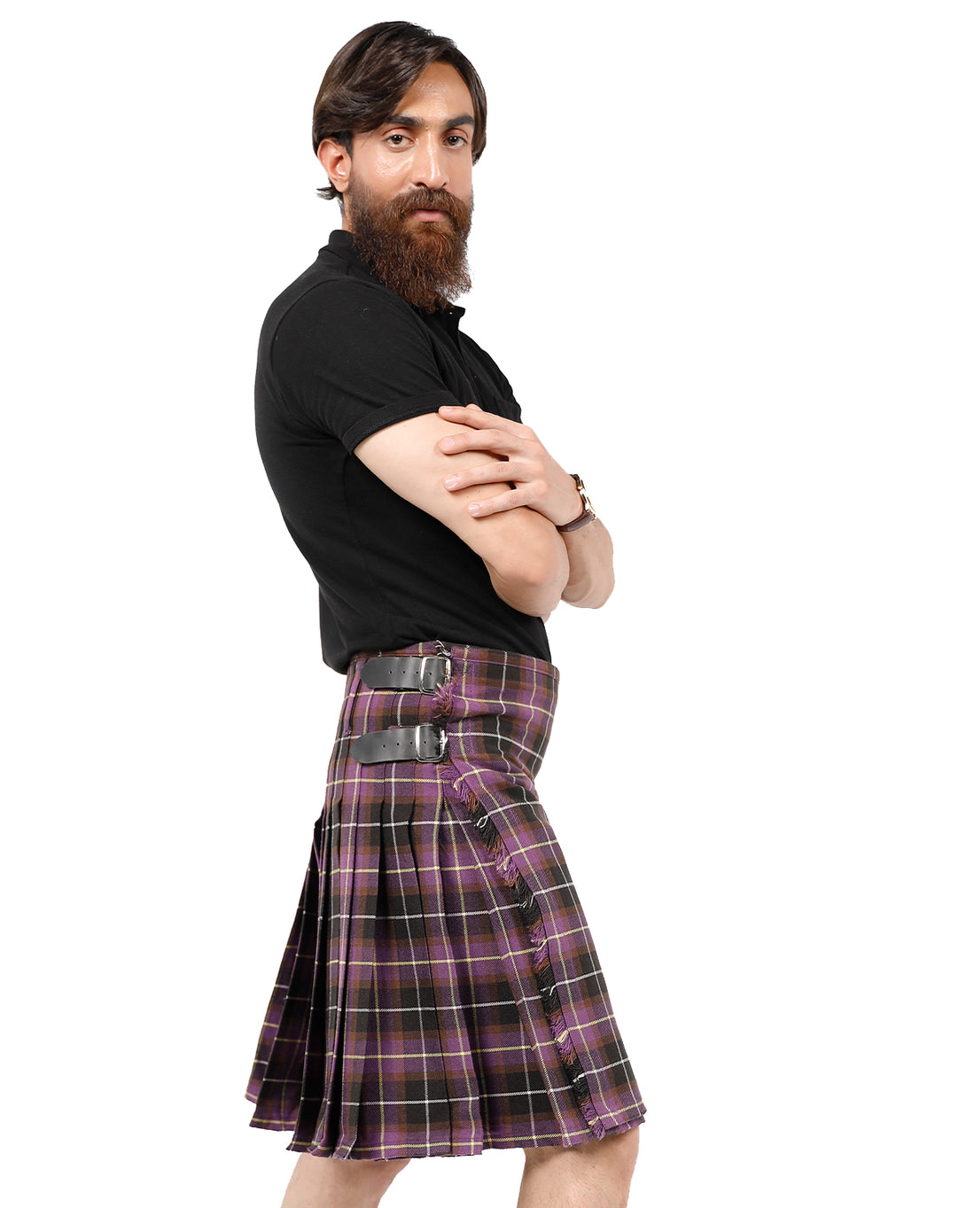 Side look of Teylu Coleman Bespoke kilt