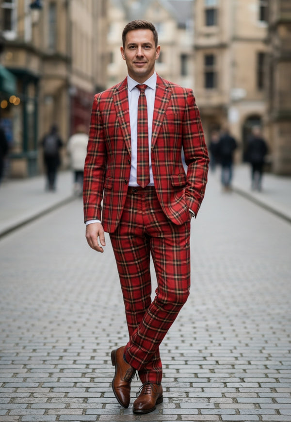 Versatile Two Piece Tartan Suit