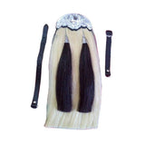 White Horse Hair Sporran With Black Tassels