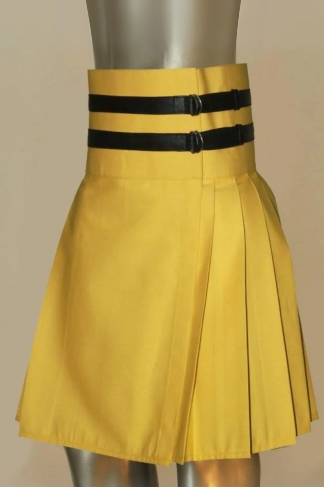 Women Luxury Utility Kilt - yellow/ gold