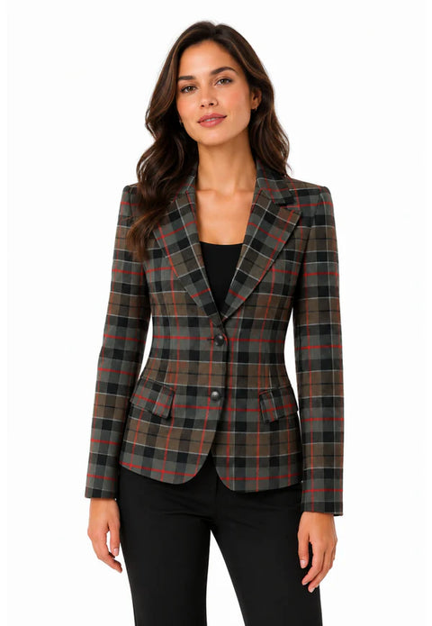 Wallace Tartan Jacket 2 Button Fastening