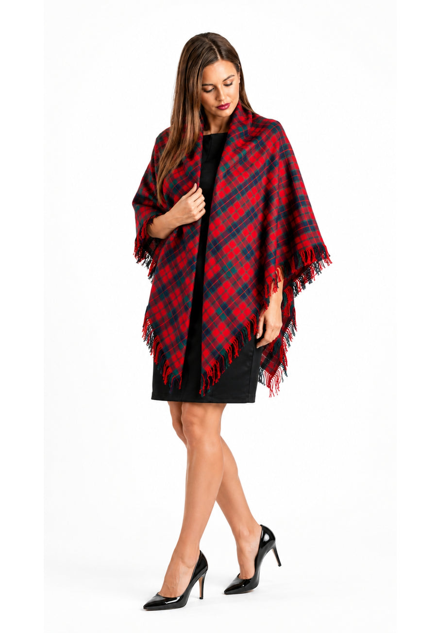 Women's Clare Irish County Tartan Shawl
