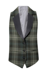 Women's Tartan Waistcoat with Lapels