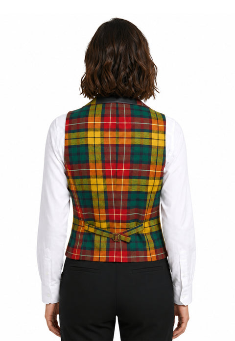 Cameron Women's Tartan Waistcoat with Lapels