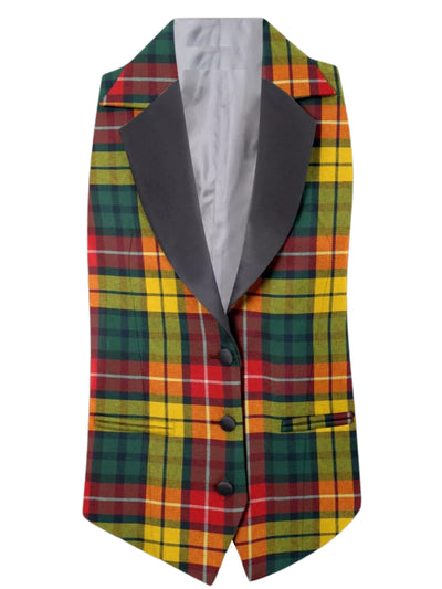 Women's Tartan Waistcoat with Lapels