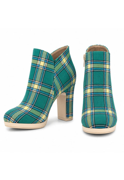 Christian Dress Tartan Heel Boots