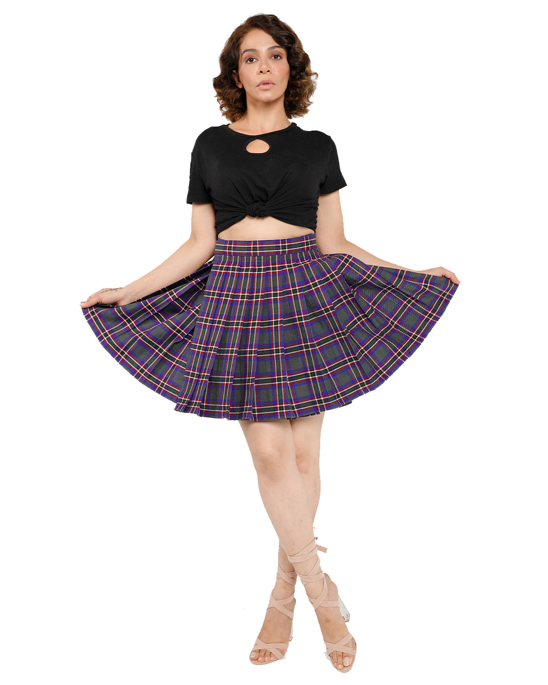 Wrap-Around pleated Kilt for womens
